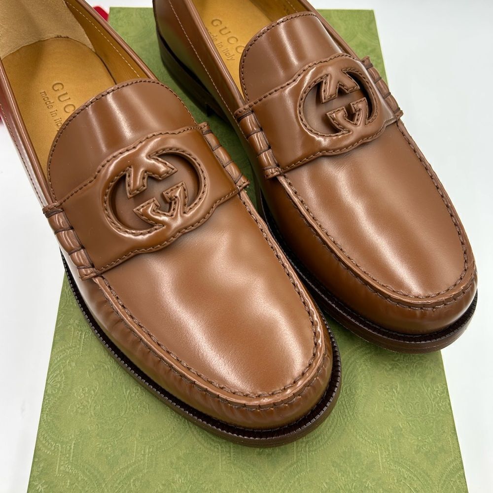 Gucci Brown Leather Loafers - Picture 4 of 9